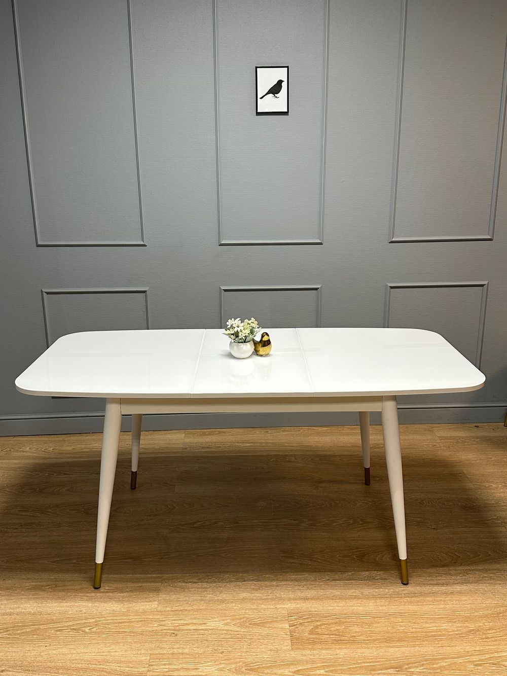 Стол KENNER 1200K белый/стекло белое глянец