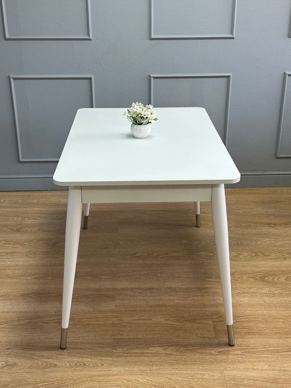 Стол KENNER K1100 белый/стекло белое