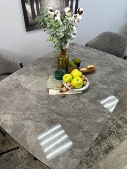 Стол DF1250 черный/керамика серая глянец