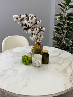 Стол Kenner LD900, белый/керамика мрамор белый глянец