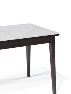 Стол KENNER 1100 М венге/стекло белое глянец