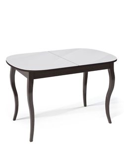 Стол KENNER 1300С  венге/стекло белое сатин