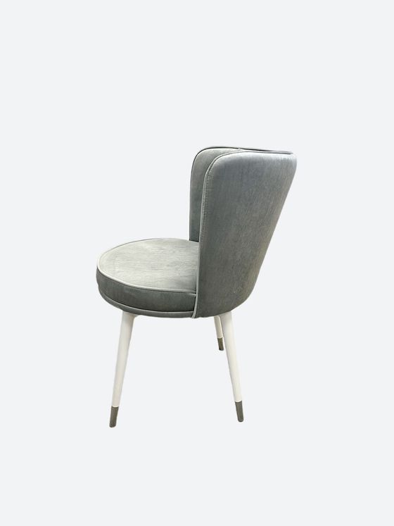 Стул Kenner 177KK белый/серый велюр