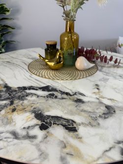 Стол KENNER LD1000 черный/керамика гранит арктический глянец