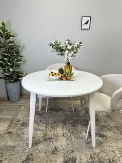 Стол KENNER 1000 М белый/стекло белое глянец