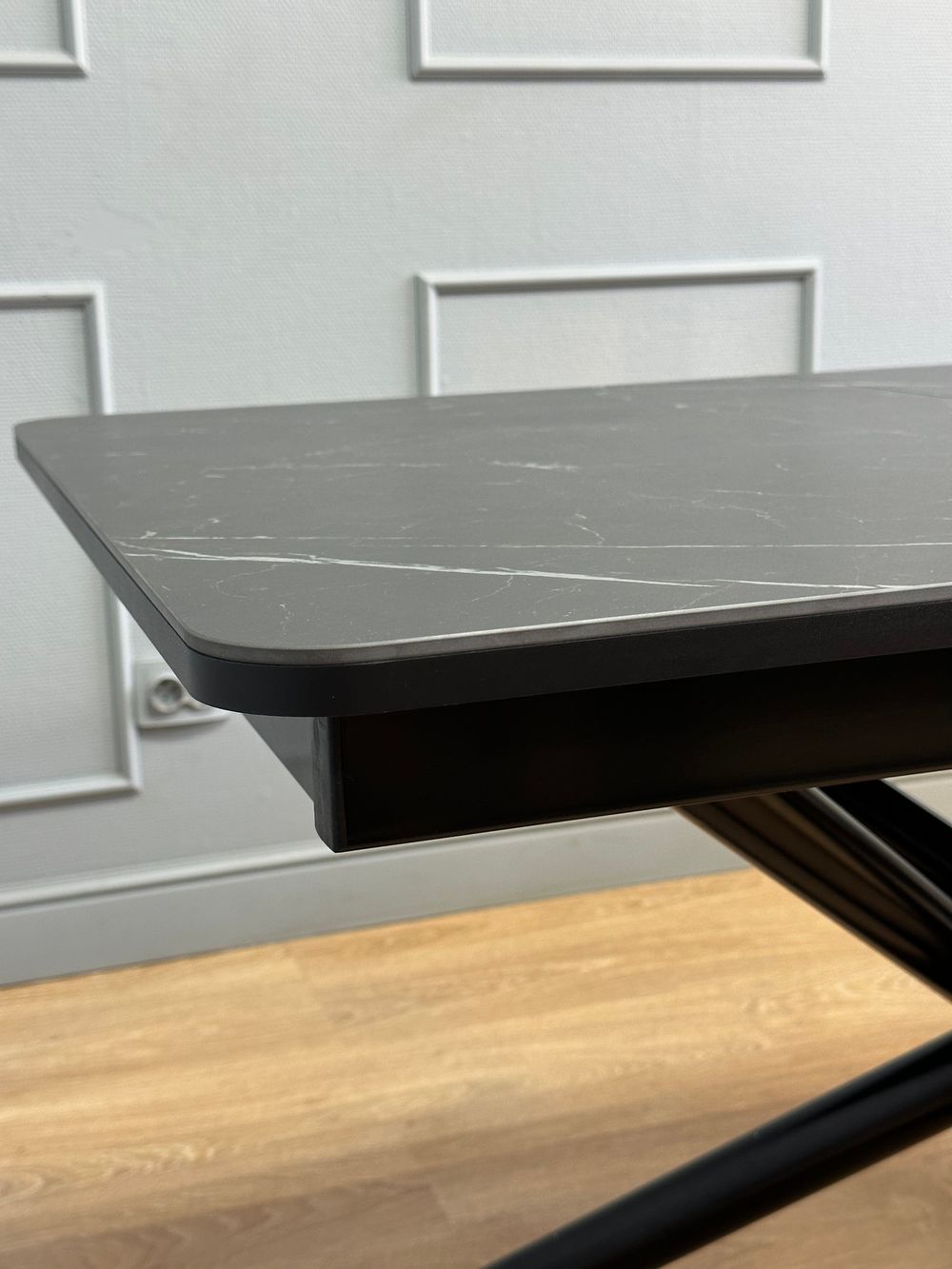 Стол KENNER DK1200 черный/керамика мрамор черный