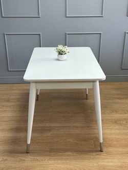 Стол KENNER K1100 белый/стекло белое