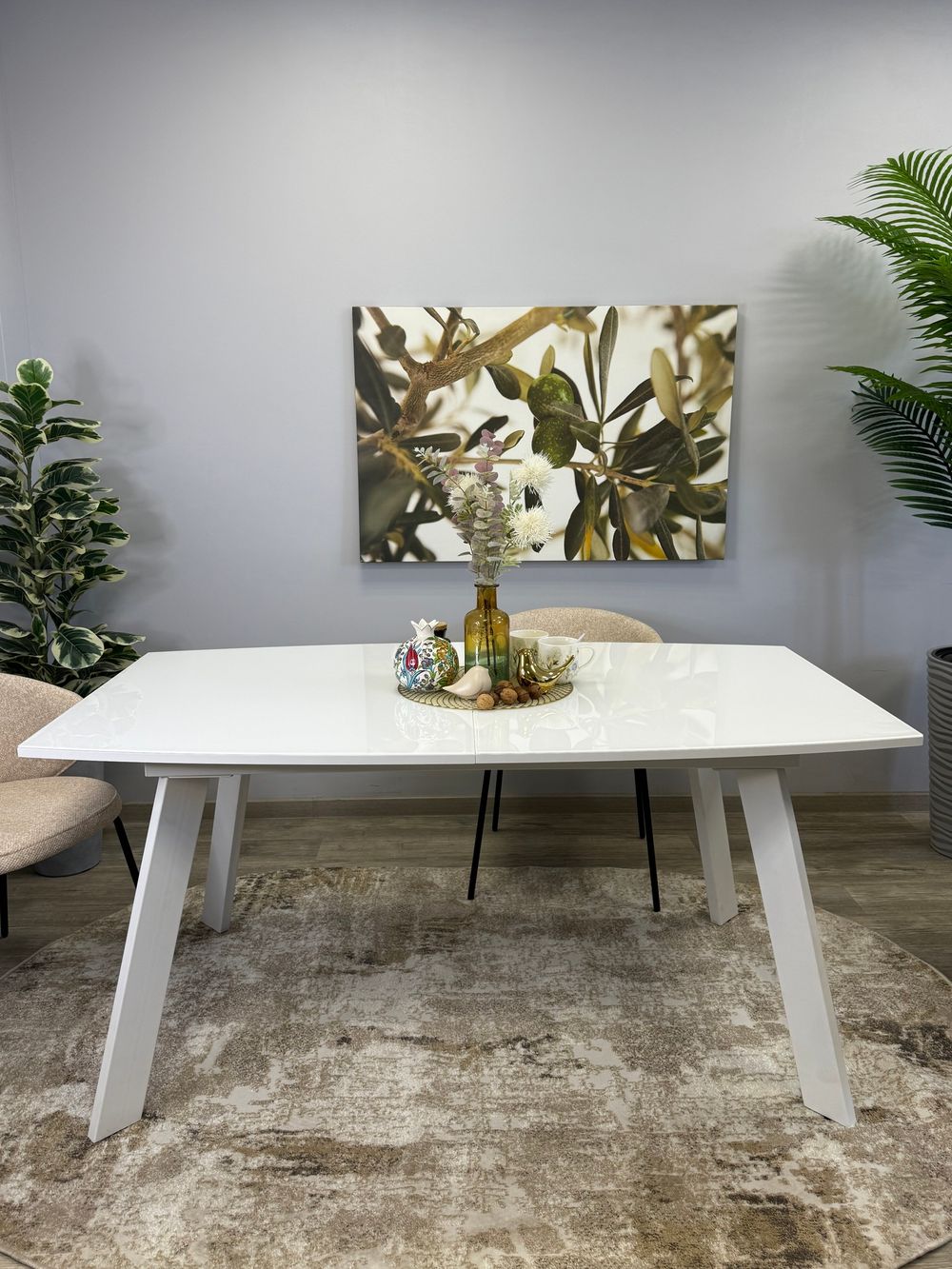 Стол KENNER SL1600 белый/стекло белое глянец