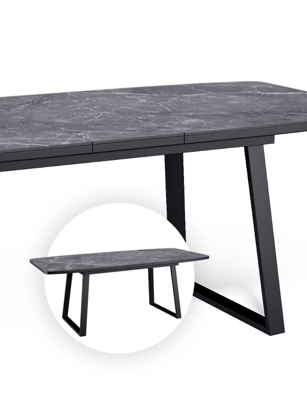 Стол KENNER AZ1400 черный/керамика черная