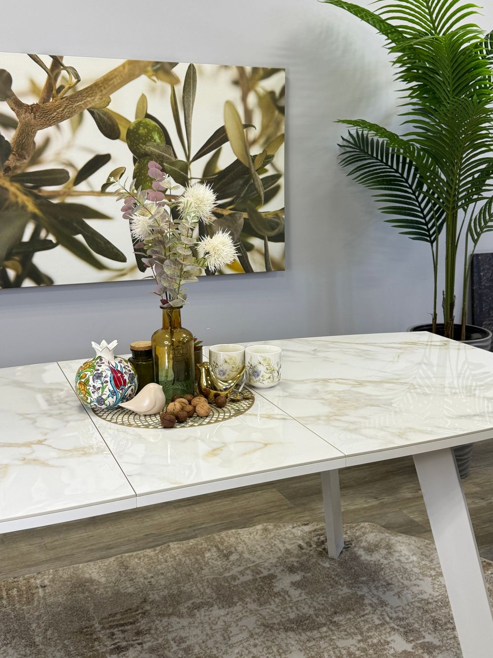 Стол KENNER SL1600 белый/керамика белая глянец