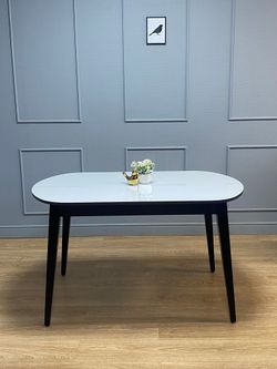 Стол KENNER 1300 М венге/стекло белое глянец