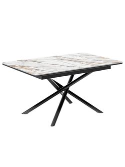 Стол KENNER DK1200 черный/керамика мрамор золотой