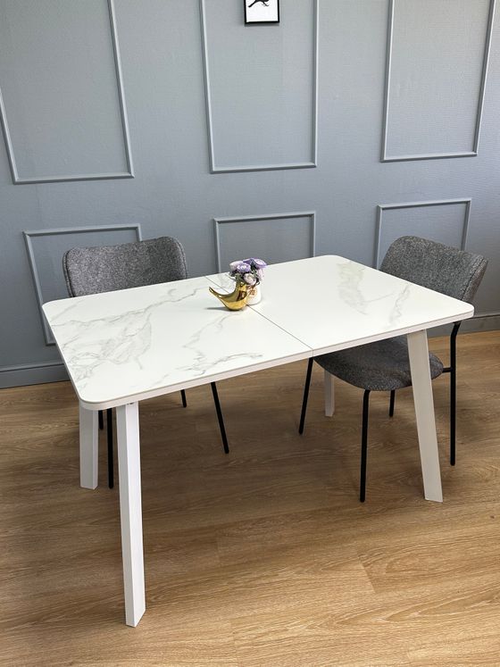 Стол KENNER AK1200 белый/керамика GLORIA WHITE