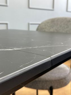 Стол KENNER KS1200 черный/керамика мрамор черный