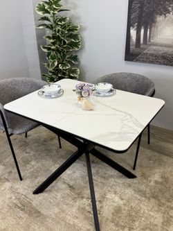 Стол Kenner BK900, черный/керамика COROLLA WHITE