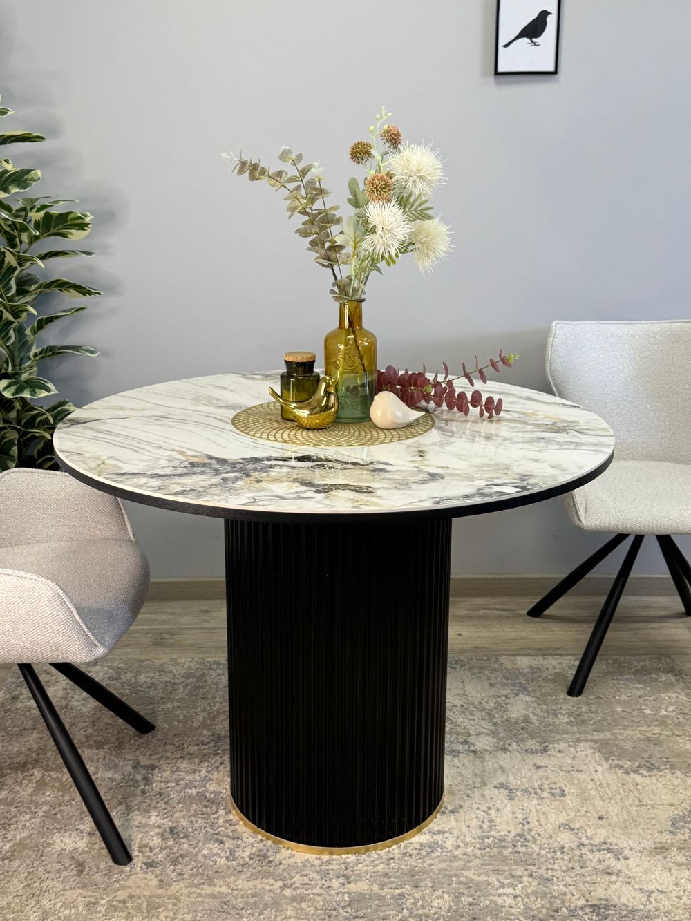 Стол KENNER LD1000 черный/керамика гранит арктический глянец