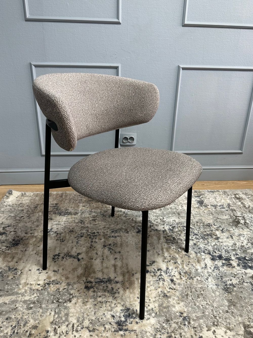 Комплект стульев 2шт KENNER 309SD черный/микробукле капучино