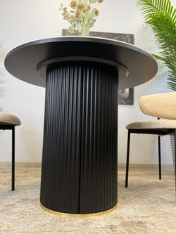 Стол Kenner LD900, черный/керамика мрамор белый глянец