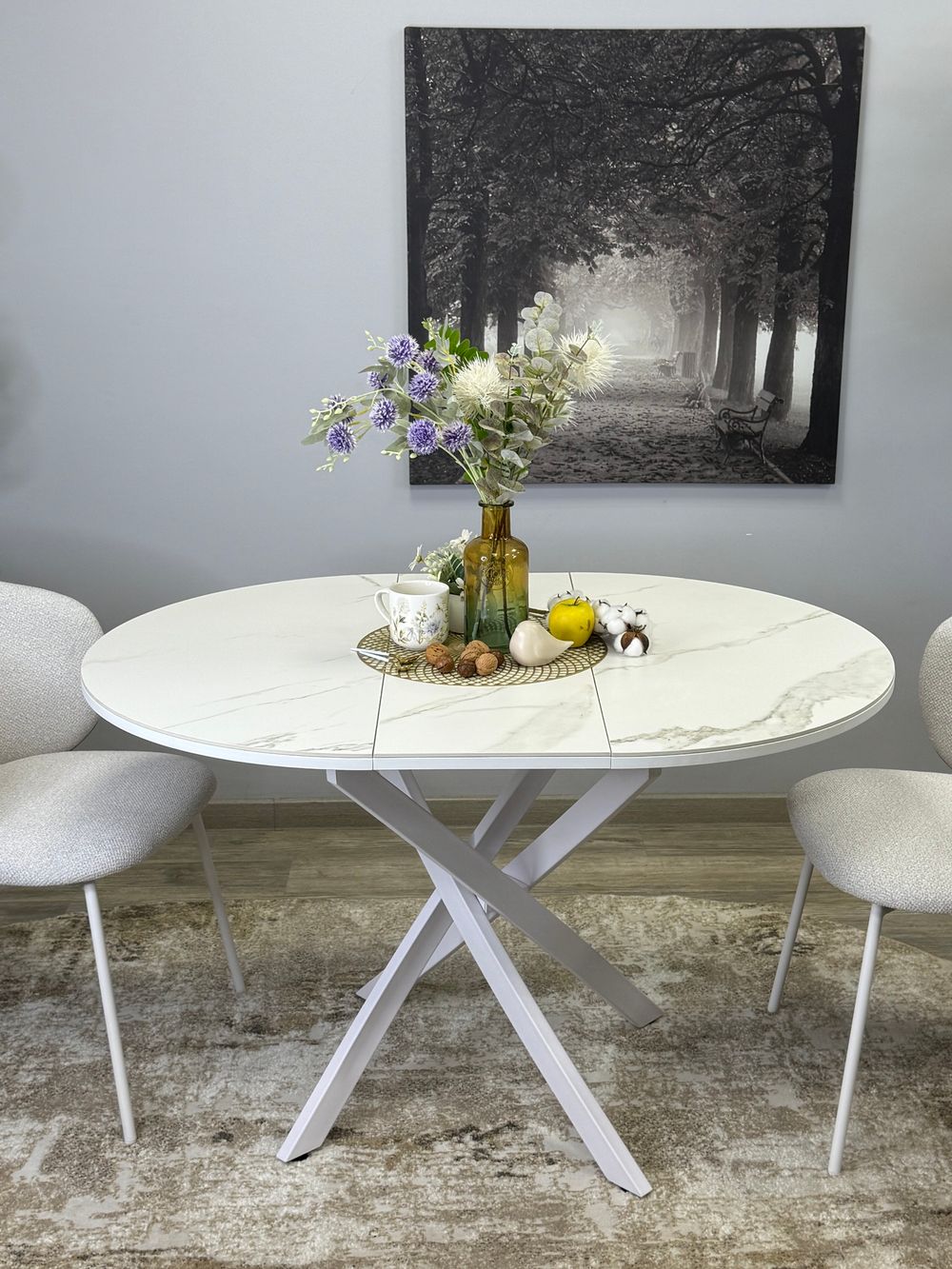 Стол KENNER R900 белый/керамика белая