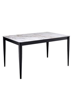 Стол KENNER KS1400 черный/керамика мрамор золотой