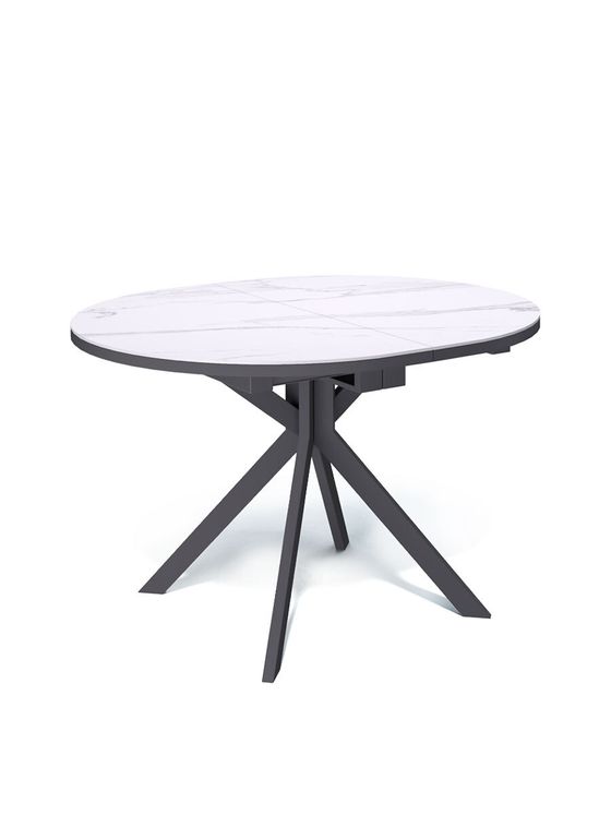 Стол KENNER DO1100 черный/керамика мрамор белый