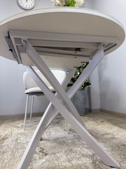 Стол KENNER R1100 белый/стекло белое глянец