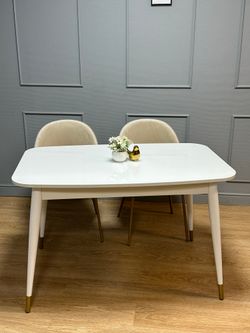 Стол KENNER 1200K белый/стекло белое глянец