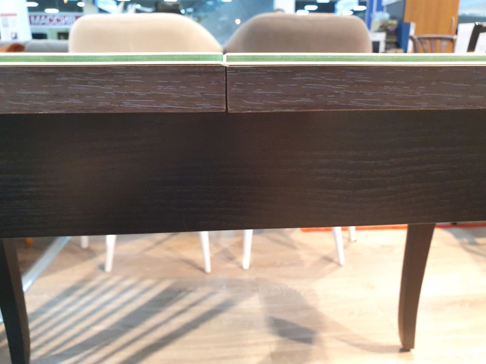 Стол KENNER 1200С  венге/стекло белое сатин