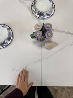 Стол Kenner BK1000, белый/керамика GLORIA WHITE