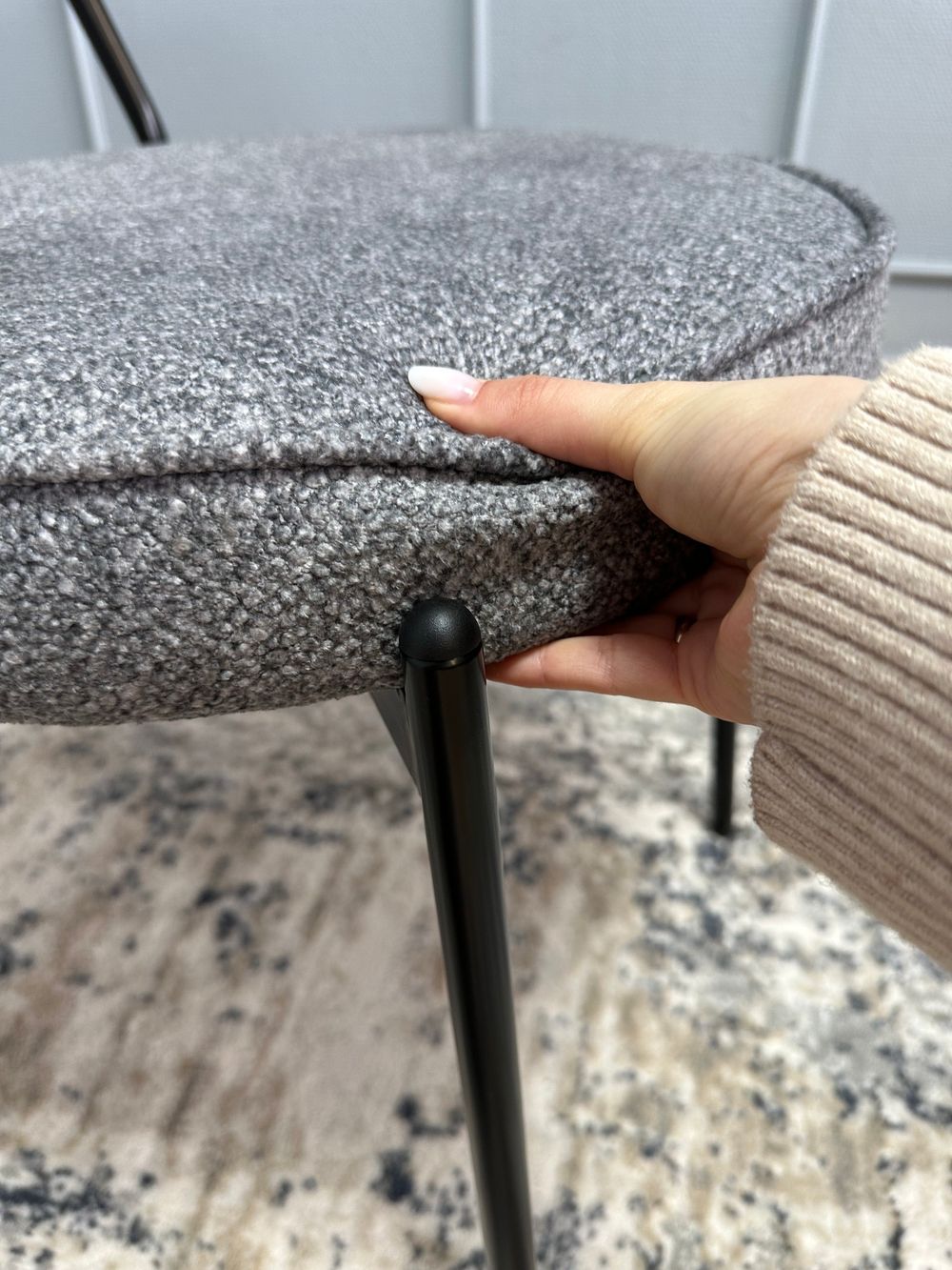 Комплект стульев 2шт KENNER 301SD черный/серый микробукле