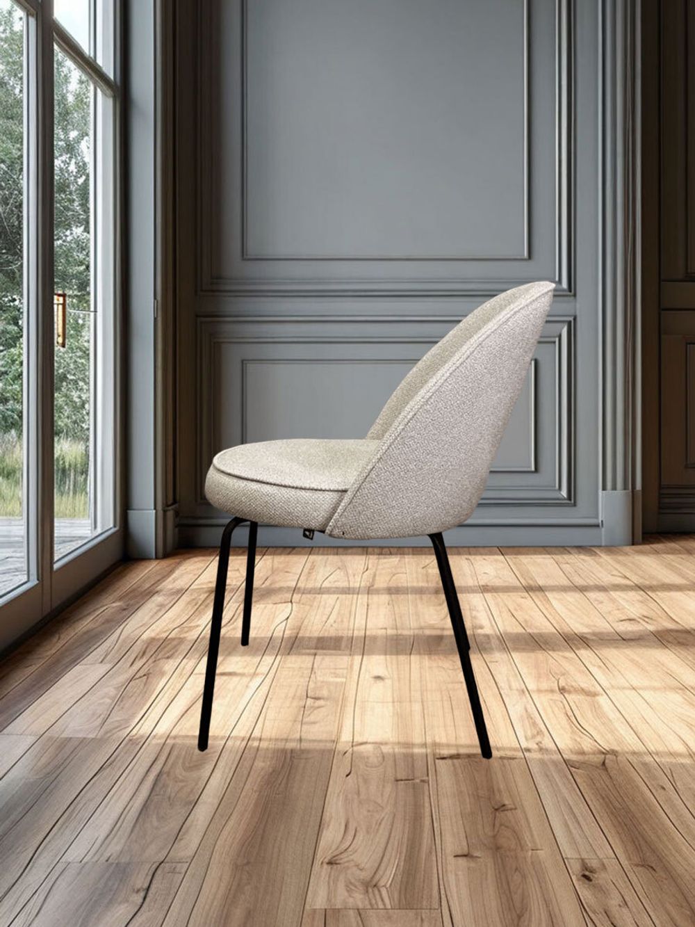 Стул KENNER 176SD черный/бежевый