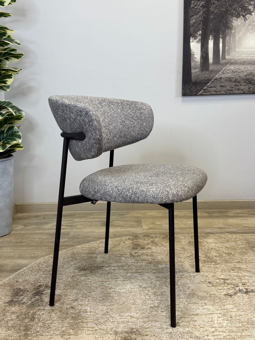 Стул KENNER 309SD черный/микробукле серый