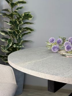 Стол KENNER AR1000 черный/мрамор светло-серый