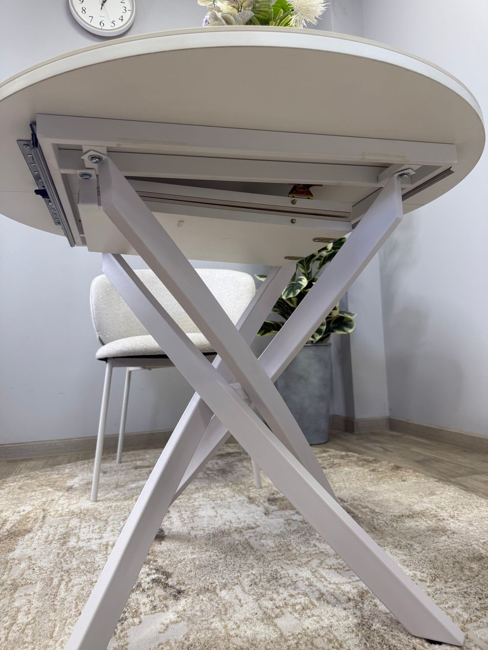 Стол KENNER R1100 белый/стекло белое глянец