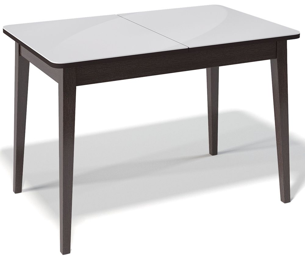 Стол KENNER 1100 М венге/стекло белое глянец