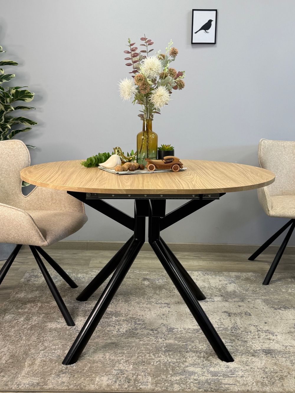 Стол KENNER DO1100 черный/дуб натуральный