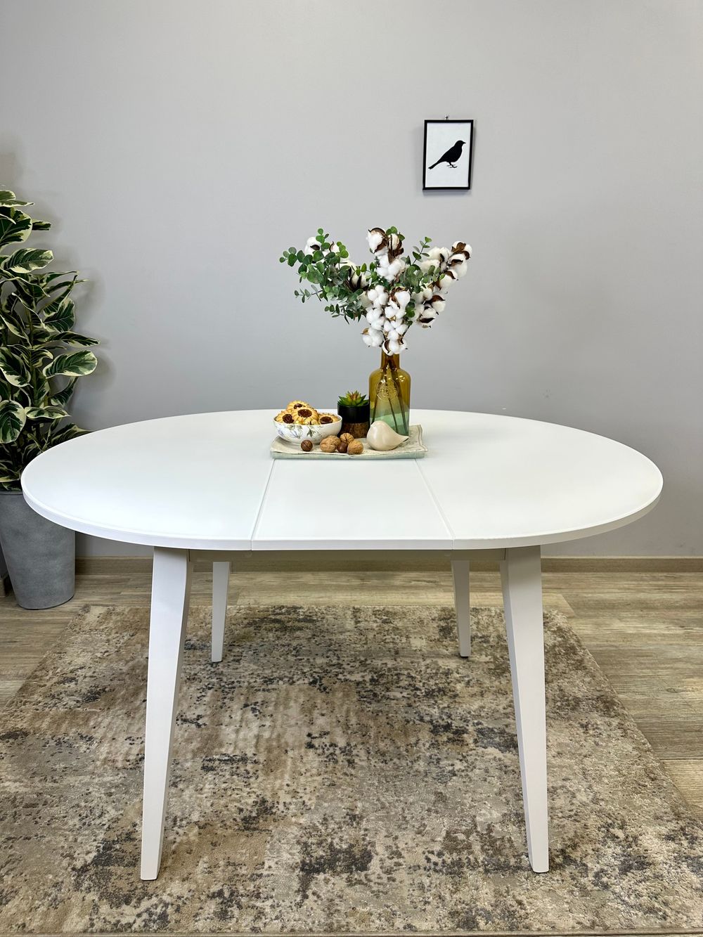 Стол KENNER 1000 М белый/стекло белое сатин