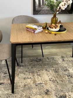 Стол KENNER KS1200 черный/дуб коричневый