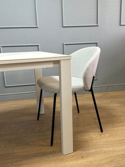 Стол KENNER BL1300 белый/керамика мрамор белый