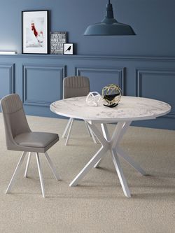 Стол KENNER B1100 белый/стекло белое сатин