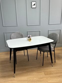 Стол KENNER K1200 венге/стекло белое сатин