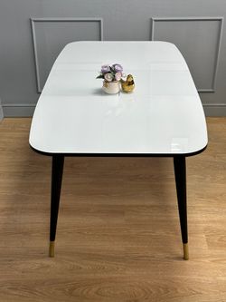 Стол KENNER 1200K венге/стекло белое глянец