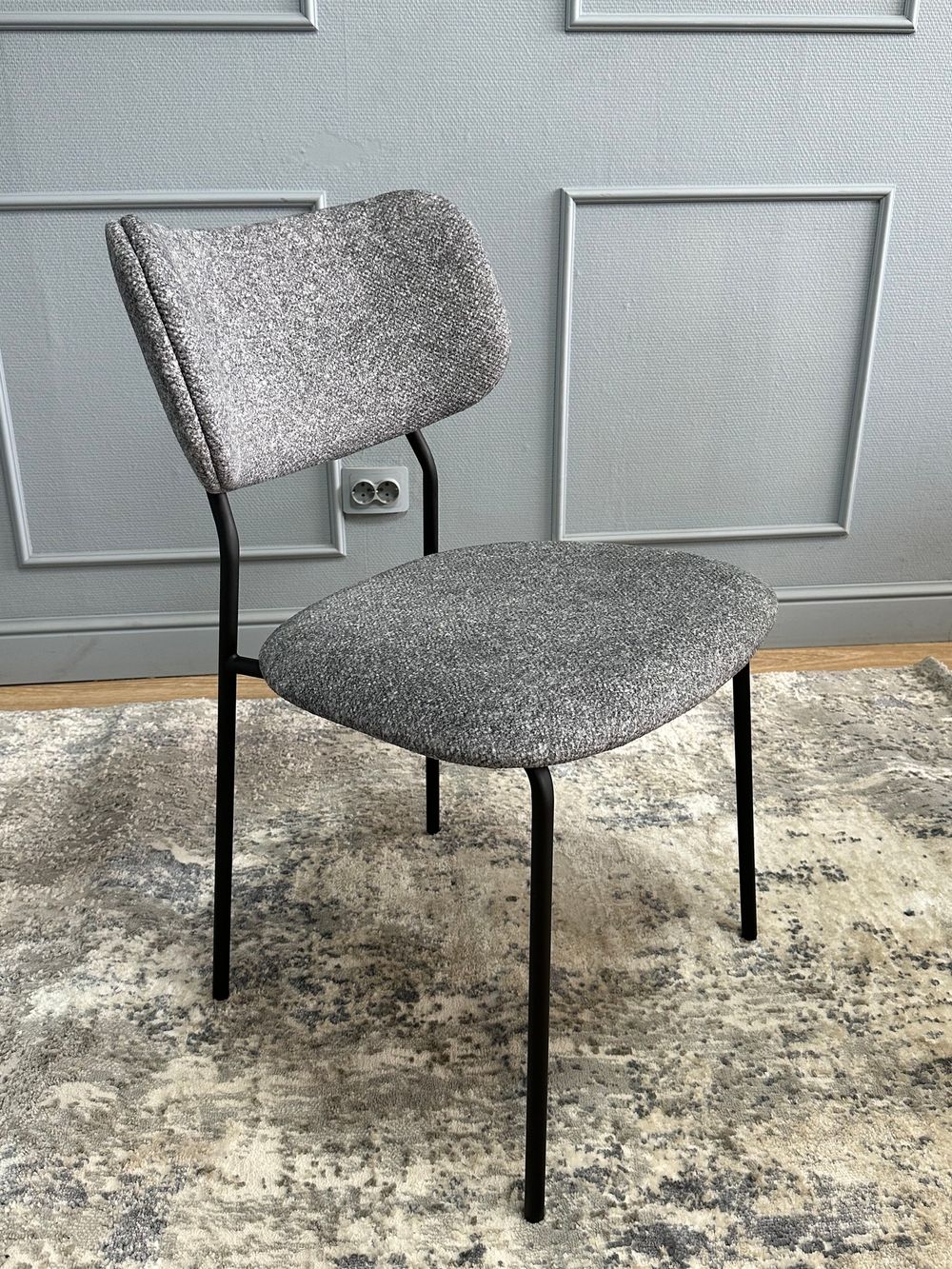 Комплект стульев 2шт KENNER 302SD черный/серый микробукле