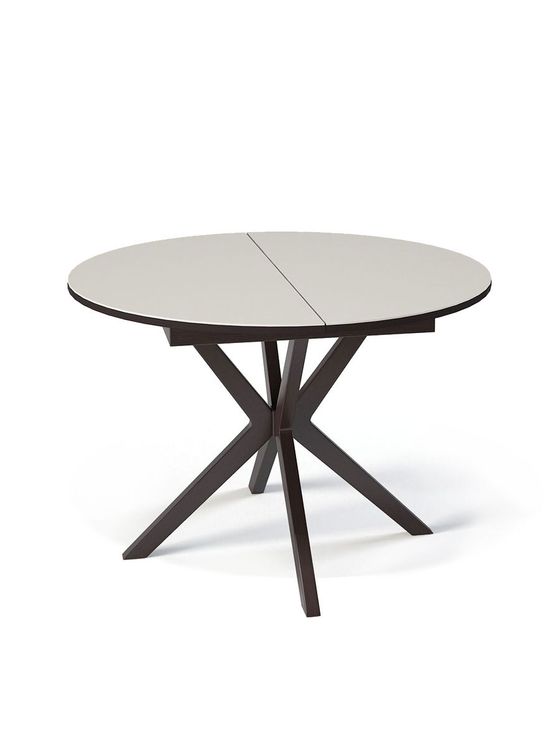 Стол KENNER B1100 венге/стекло крем сатин