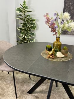 Стол KENNER AR1000 черный/керамика темно-серая