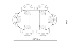 Стол KENNER 1300 М белый/стекло белое сатин