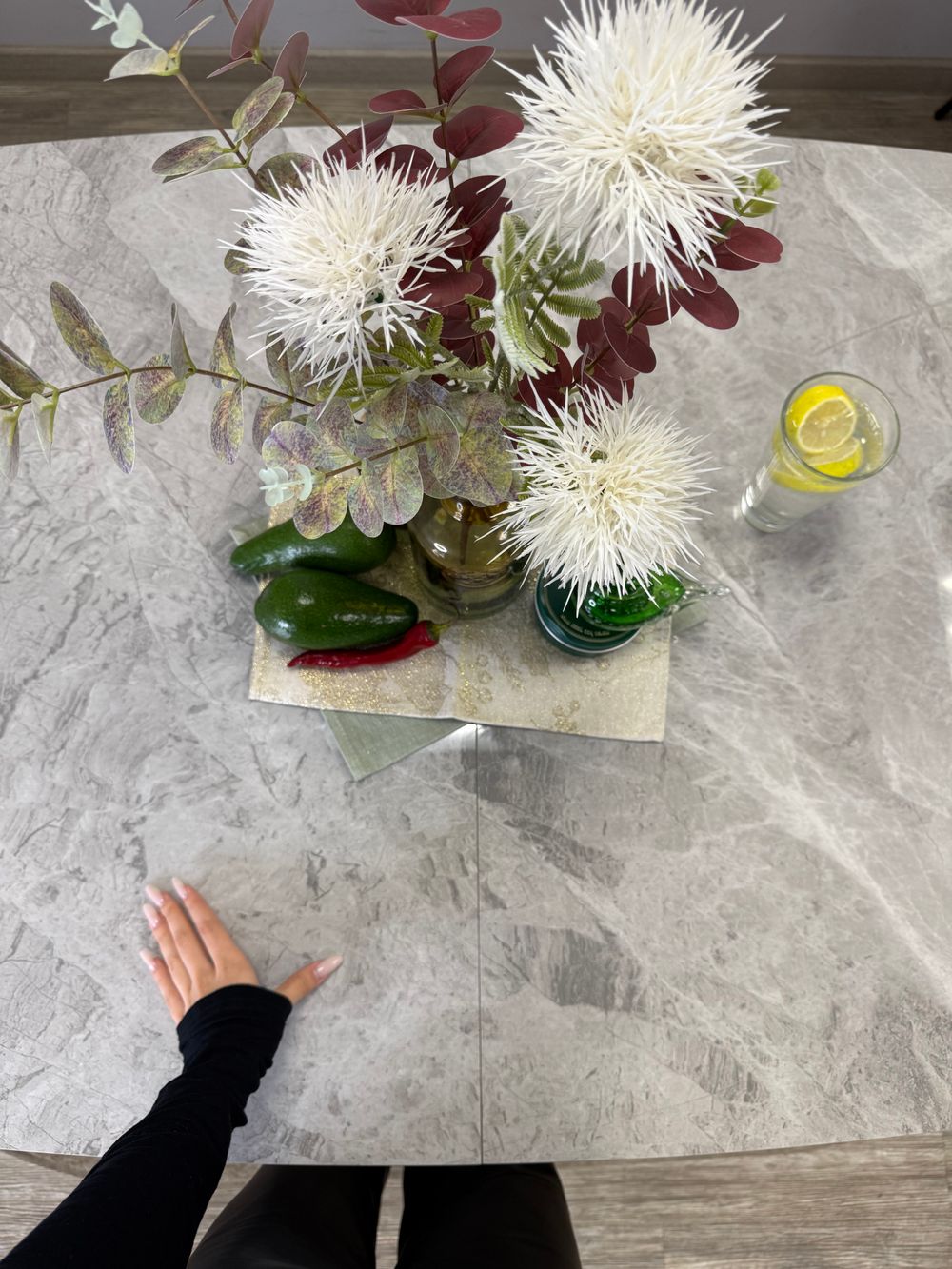 Стол KENNER BR1300 черный/керамика NEW ARMANI GRAY