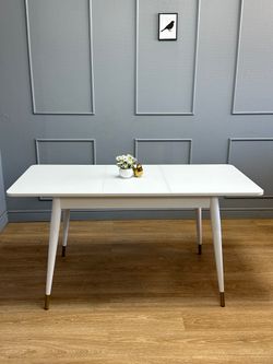 Стол KENNER K1100 белый/стекло белое сатин