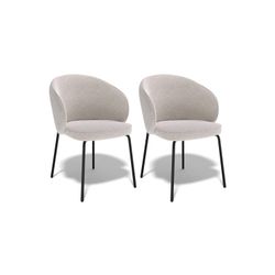 Комплект стульев 2шт KENNER 305SD черный/бежевый микробукле