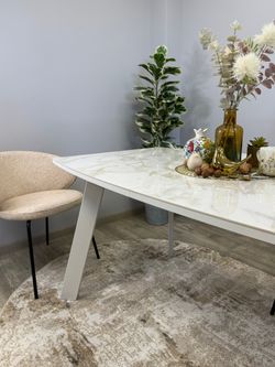 Стол KENNER SL1600 белый/керамика белая глянец